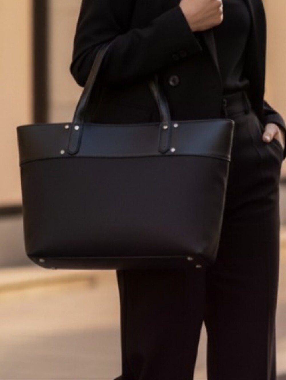 Paloma Picasso 1990s Luxury Black Tote - Picture 2 of 5